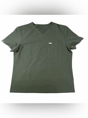 Figs Men’s Leon V-Neck Scrub Top in Moss Green XXL